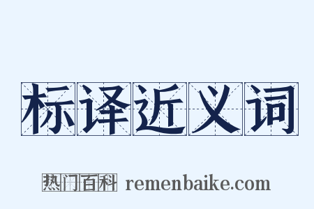 标译近义词是什么意思的图片